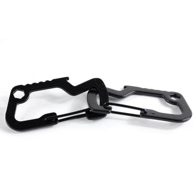GSD201 Multifunction EDC Tactical Carabiner Hook Zinc Alloy Key Ring for Quick Access