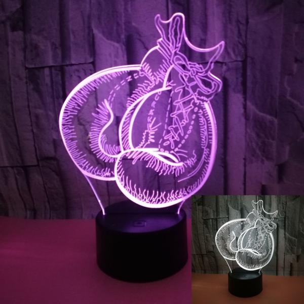 Custom OEM company logo sports explosion models boxing gloves 3D colorful night lights lamp