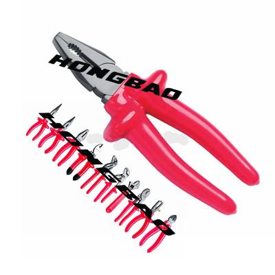 6 7 8 1000V Voltage Insulated Dipped Plastic Grip Handle Combination Pliers CR-V 1000V AC Electrical Cut Linesman Plier