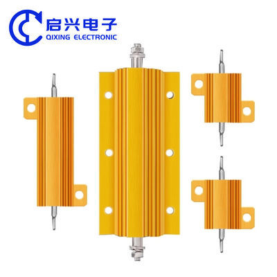 Gold Aluminum Shell Wirewound Resistor Car LED Lights Stable Performance Load