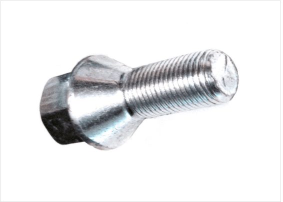 Solid Zinc Coated Wheel Lug Bolts 17 Mm Hex With 60 Degree Taper Seat