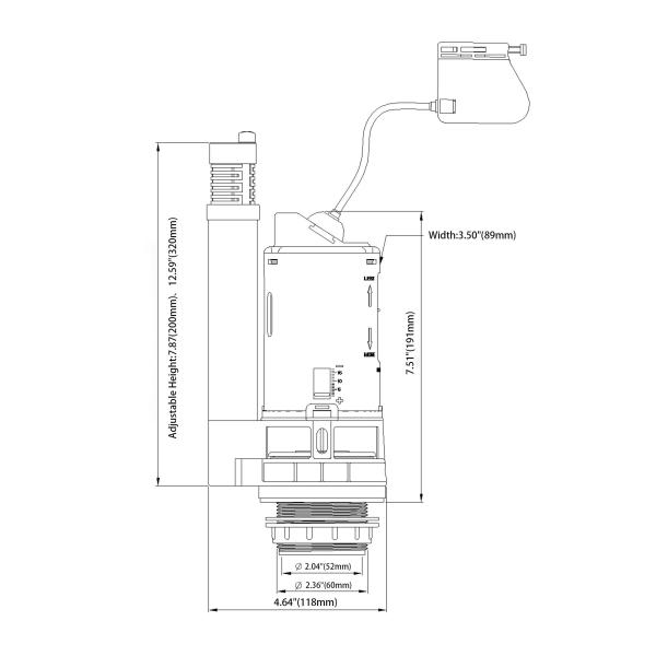 CE-certified double toilet valve flush new type double cable ABS plastic bathroom urinal usage