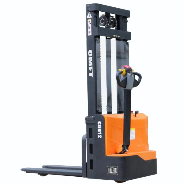 1.2 Ton Hydraulic Electric Stacker Full Electric Battery Operated Pallet Stacker Jack