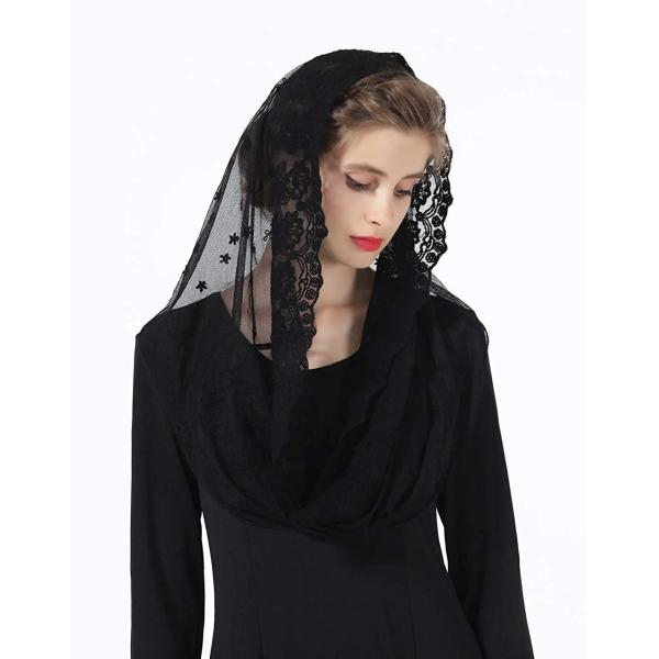 Y-Z Ladies Chapel Bridal Veil Vintage Creamy White Lace Mantilla Veil Embroidered Muslim Veil Wholesale