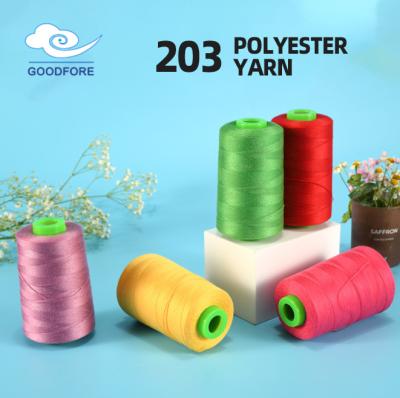 Lockstitch do poliéster do vestuário da linha da afiação da linha da máquina de costura 203