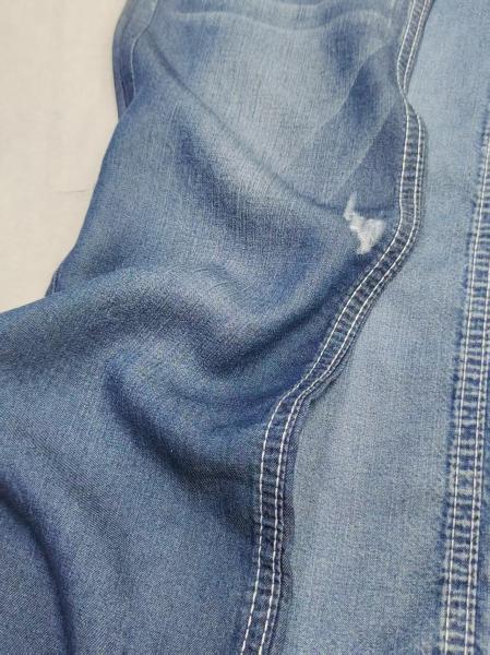 100%Tencel  Low Shrinkage Light Weight 5.2OZ Summer Jeans Denim Fabric Elastic Free 180cm Full Width
