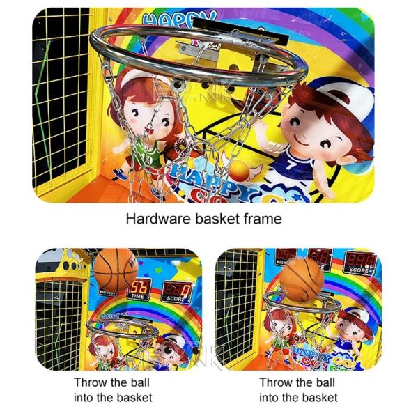 100W Coin Operated Street Basketball Shooting Game Machine For Children