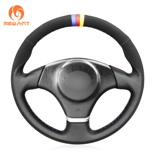 MEWANT For Toyota RAV4 Celica Matrix MR2 Supra Voltz Caldina MRS Corolla Diy Hand Stitch Suede Leather Steering Wheel Cover Wrap