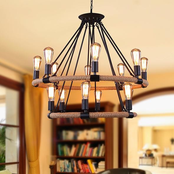 Loft Rattan pendant light For Kitchen Bedroom Dining room Lighting Fixtures (WH-VP-12)