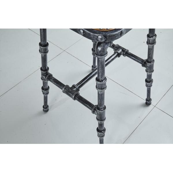 High Back Leather Bar Stools , Kitchen Upholstered Counter Height Stools Tan Brown Color