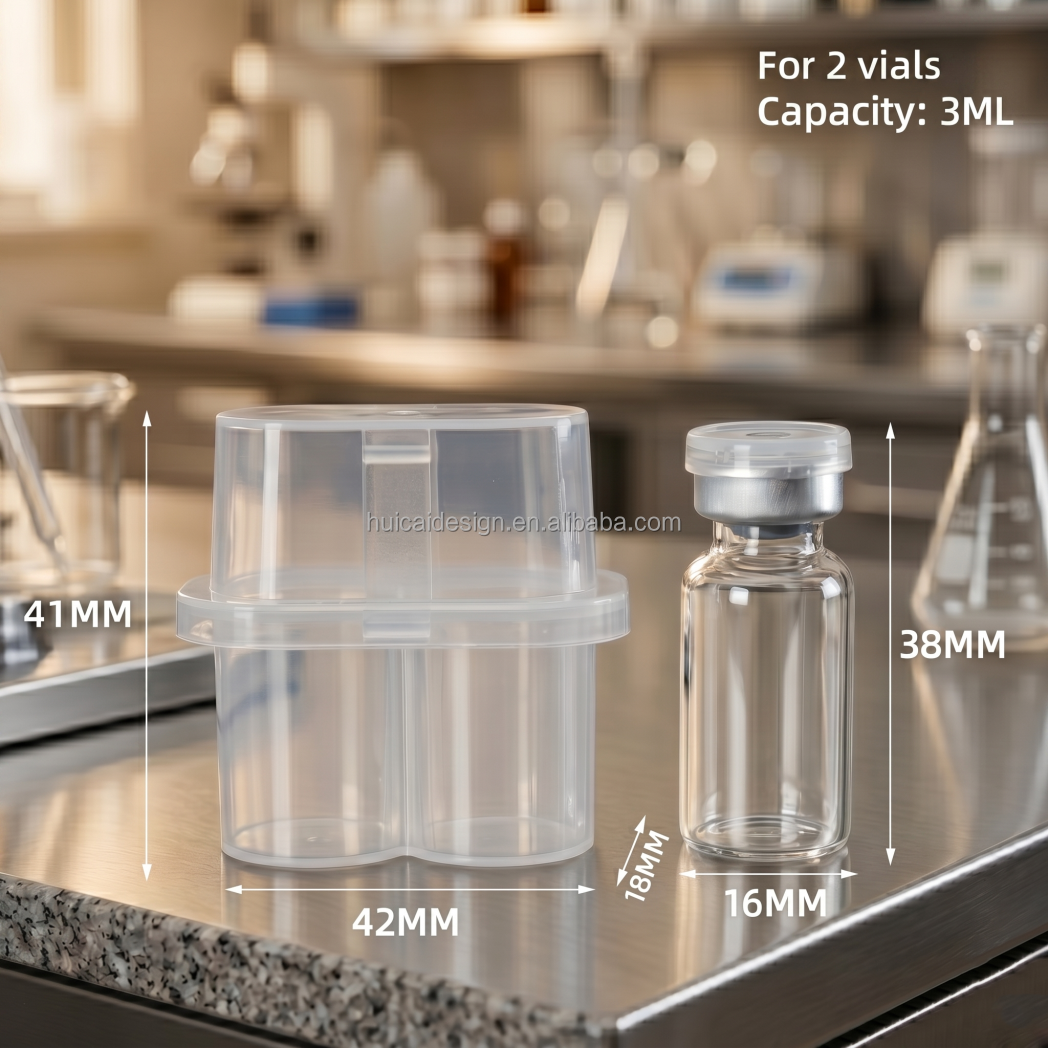 Wholesale 3ml 5ml 10 ml Transparent Freeze-dried Powder Vaccine Storage Plastic Box pp Vials Box Peptide Case Container