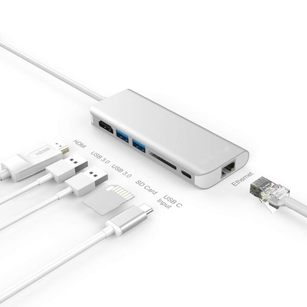 Kico  Aluminum housing multi ports 4 in 1 USB-C to 4K*2K HDMI + USB3.0 + USB2.0 Type C PD charge usb hub with power supply