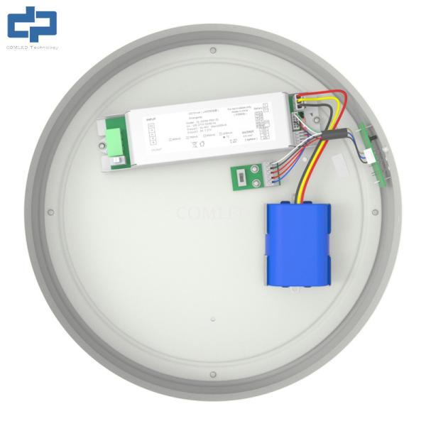 Luz de mamparo LED robusta tricolor Luz de techo LED de emergencia CCT cambiable Luz de techo redonda de emergencia Luz LED robusta a prueba de agua IP65 luminaria LED de montaje en superficie