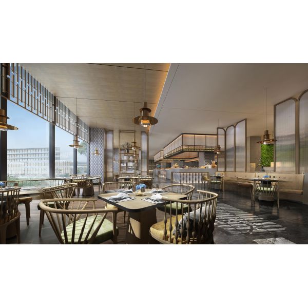 CUSTOM NEW CHINESE SOLID WOOD HOTEL FURNITURE | RESTAURANT DINING SET, SPA POOL LOUNGE CHAIR & LOBBY CONSOLE TABLE, NATURAL TIMBER MATERIAL, ZEN ORIENTAL RESORT BESPOKE FURNISHINGS WITH HANDCRAFTED