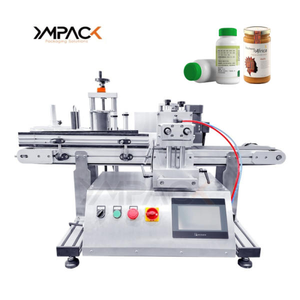 Semi Automatic 500ml Wine Sticker Bottle Labeling Machine Food Cosmetic Bottle Labeler