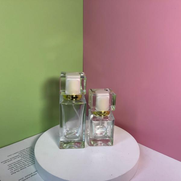 High Grade 50ml Perfume Spray Bottle 500pcs Square Cosmetic Sub Bottling