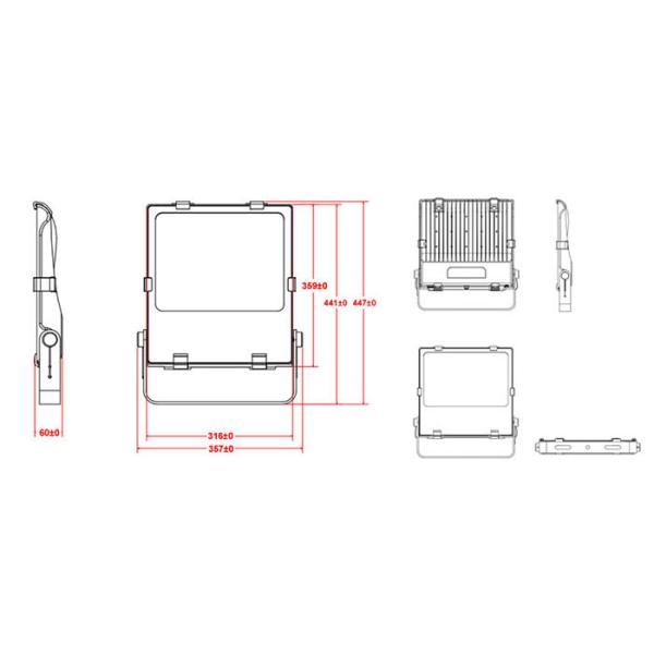 IP65 Exterior Led Flood Lights 150W 5 Years Warranty ROHS Standards