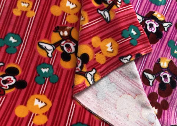 Tissu imprimé de peluche de Velboa Minky de Spandex de polyester de bout droit de 4 manières