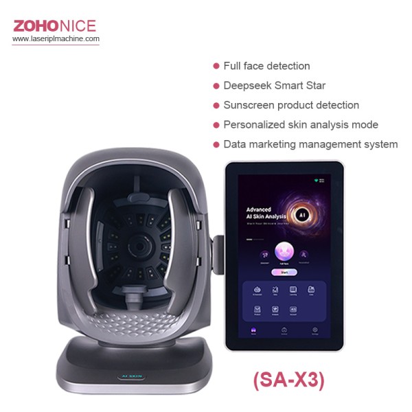 36 Milloins Pixel 8 Spectru 3D AI Facial Skin Detection Acne Pigment Scanner Skin Analyzer