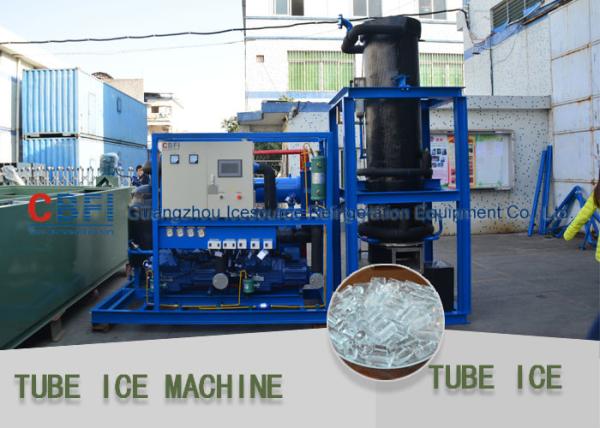 máquina do tubo do gelo do diâmetro de 22mm 28mm 35mm com evaporador de aço inoxidável
