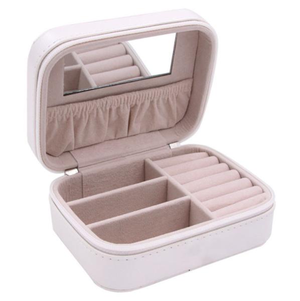13cm 11cm 6cm Small Jewelry Box With Mirror Multi Layer For Earrings Earrings Rings
