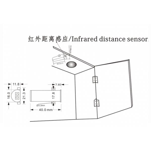 DC 12V 24V Cabinet Electronic IR Door Sensor Switch for Wardrobe Lamp IP21 Protection