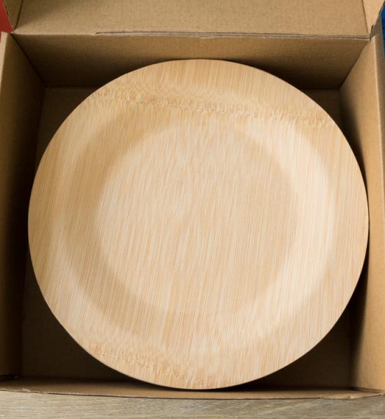 Natural Reusable Bamboo Wooden Plates Biodegradable 7 9 10 For Cake Bread