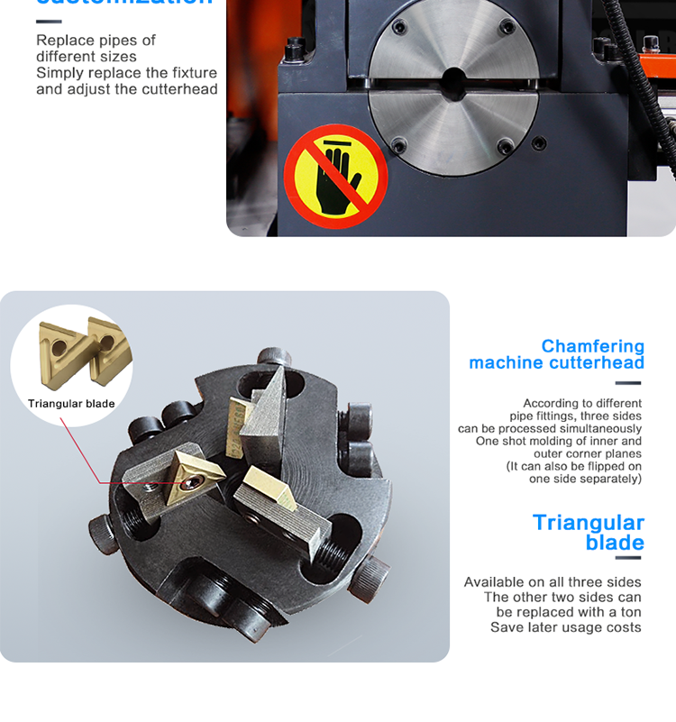 High-Precision 80 Pneumatic Single-Head Chamfering Machine Automatic Pipe Bar Feeder Construction Steel Stainless Steel