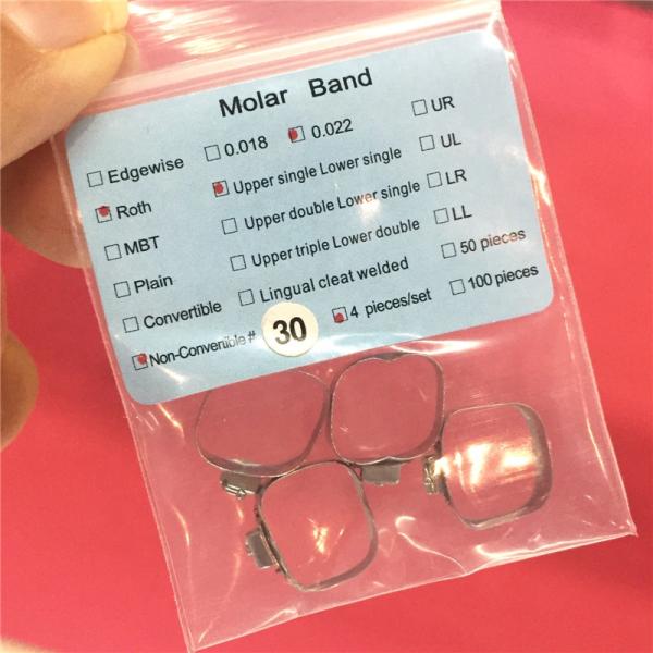 0.018 Bracket de banda molar ortodóntica pre-soldada para corrección dental con certidumbre SGS