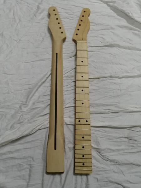 Custom Grand Paddle Guitar Headstock Unfinished Roasted Maple ST Guitar Neck Electric Acoustic Guitar Accept Kinds OEM