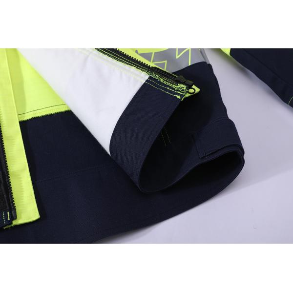 El alto fuego estático anti de la visibilidad impermeabiliza la chaqueta de la seguridad de la protección del arco voltaico para la industria eléctrica