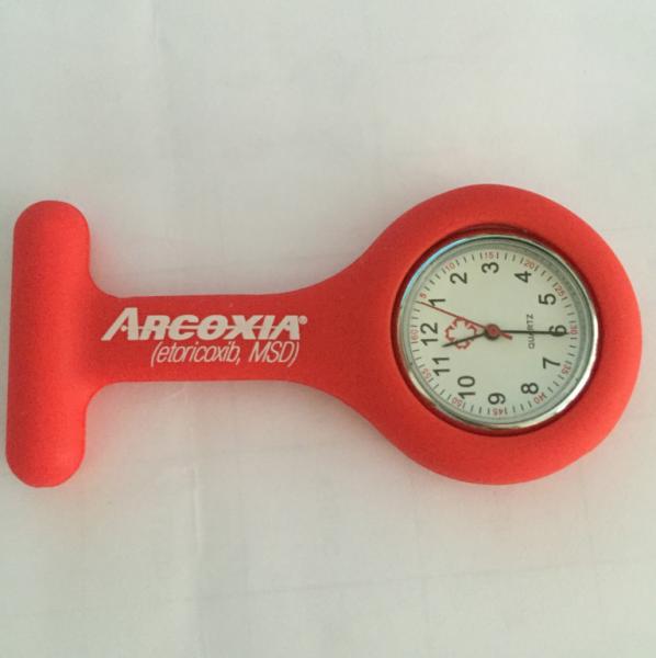 Chinese Movt SL68 Silicone Nurse Fob Watch Medical Watch Clip Printed Logo On Interchangable Watch Face For Doctors