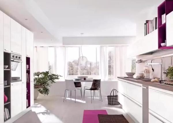 L Shape Modern Modular Kitchen Cabinets With Corner Pantry And Island Family Use