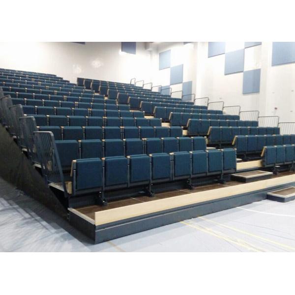 La hausse a monté la tribune escamotable avec le cuir/tapisserie d'ameublement