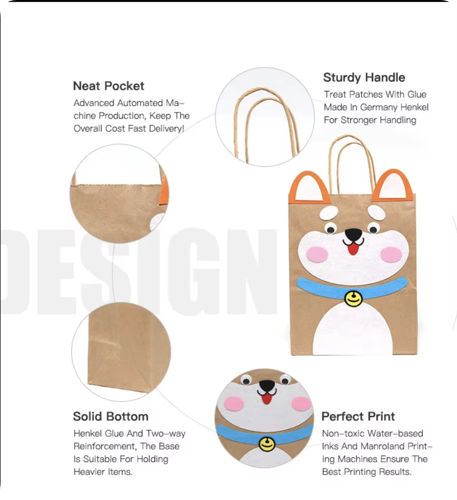 Customized  LOGO Recyclable Kraft Paper Bag Sneakers Outer Packaging Paper Bag