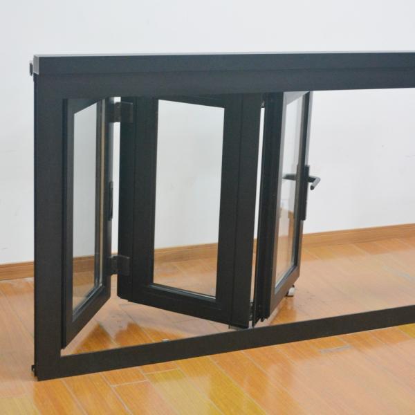 EPDM Sealing Aluminum Bifold Windows Modern Double Glass Soundproof House Windows