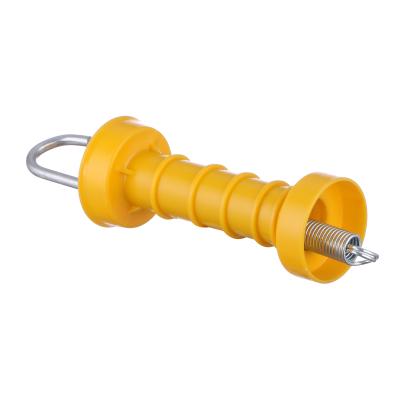 A porta isolada de Handle Electric Fence da cerca segura a cor amarela com punho plástico e o gancho galvanizado