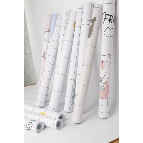 Papel de pared texturado de diseño coreano impermeable para mosaico cerámico ladrillo de ladrillo PVC e impermeable