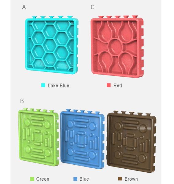 Interactive Dog Bowls Treat Dispensing 4-pack Slow Feeder Pad Licking Mat Training