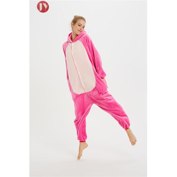 100% Polyester Flannel Christmas Warm Cute Pink Stitch Kigurumi Onesie