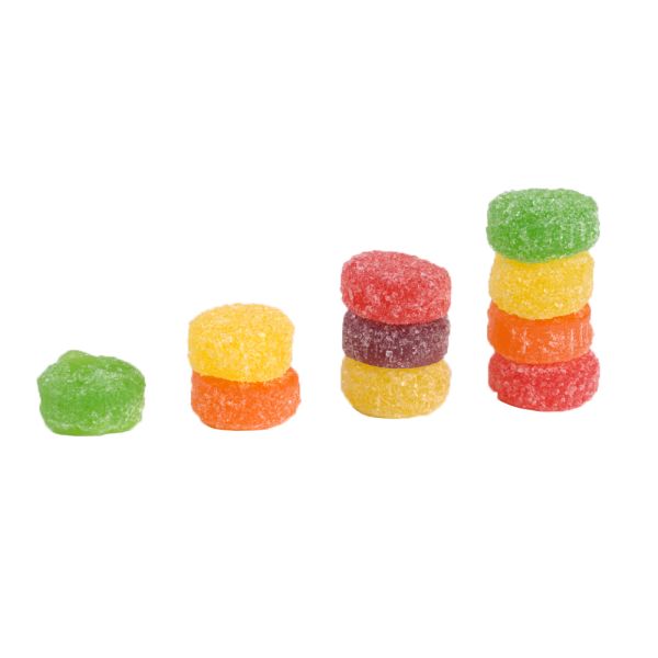 Sour and Sweet Fruit Flavor Gummy Candy Sweets Colorful Soft Chewy Candies