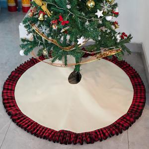 DIY Custom Printing Linen Christmas Tree Skirt Mat 144CM Sublimation Blank