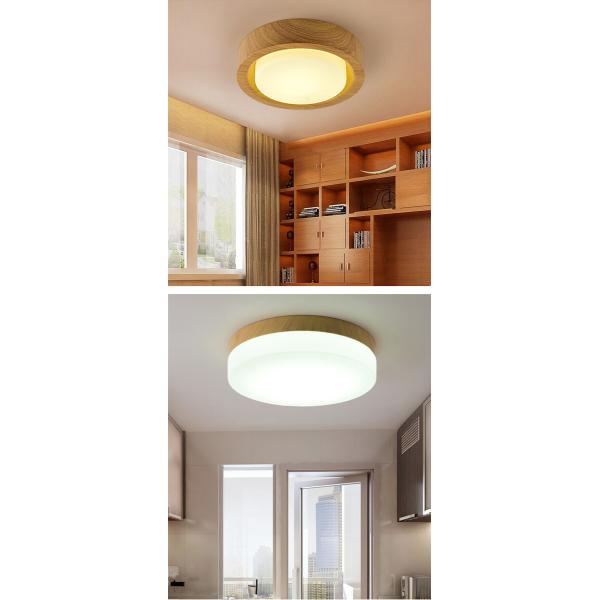 Wooden Round Ceiling Lights For Bedroom Iron Surface Mounted Rooms Lighting（WH-WA-28）