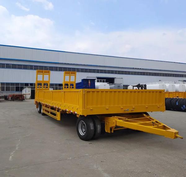 CIMC 20/40FT 3 Axle 30-60Tons With Ladder Side Fence Wall Full Cargo Trailer