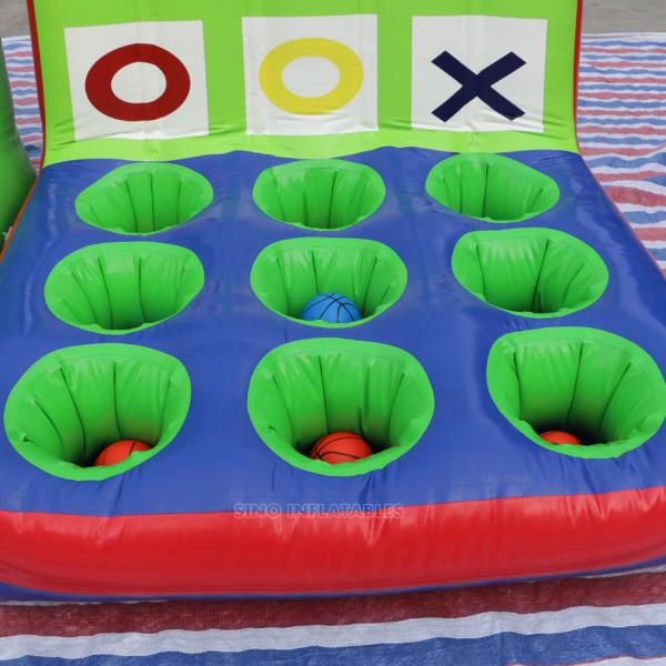 4in1 kids N adults blow up TIC TAC TOE inflatable carnival games ON SALE for outdoor group building or event fun activit
