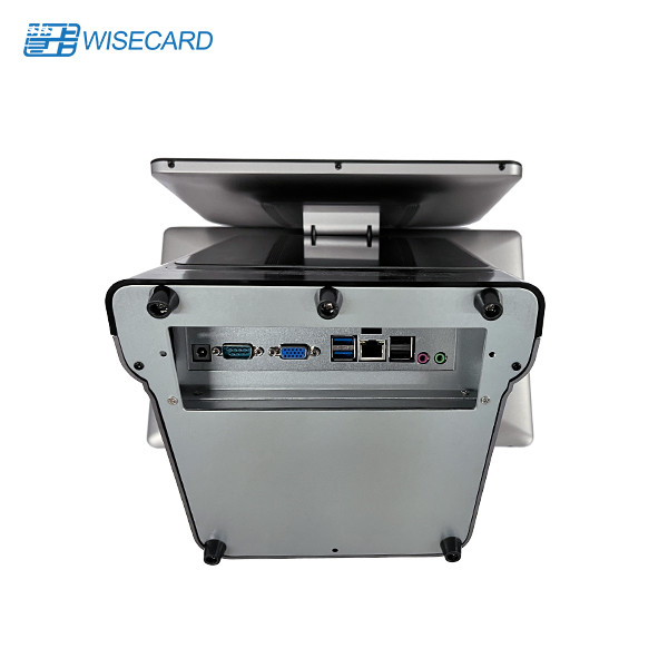 Машина POS экрана Wisecard WCT-C1 двойная рабочий стол POS касания 15,6 дюймов терминальный
