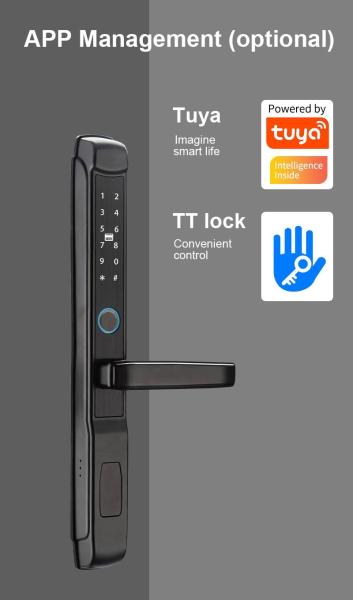 Aluminum Thermal Break Door Lock with Intelligent Fingerprint Unlocking
