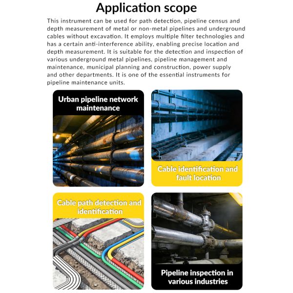 Intelligent Underground Pipeline Detector Pipeline Burial Depth Positioning