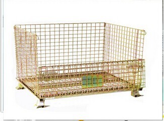 Welded portable stackable folding galvanized storage cage