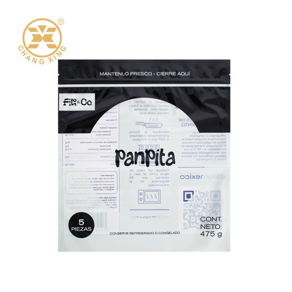 Bolsa de tortillas Panpita con logotipo personalizado, plástico, sellado al vacío y termosellado para envasado de alimentos y pan